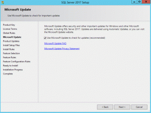 Actualización automática de SQL Server con Windows Update